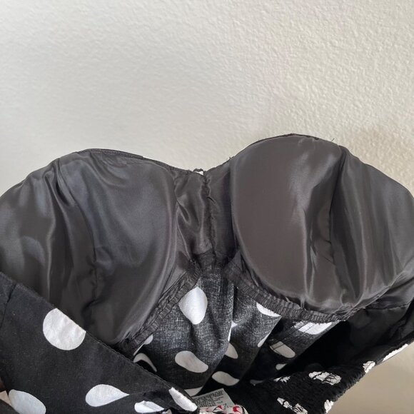 R & K Originals Womens y2k vintage Polka Dot Strapless Halter Dress Size 8 - Picture 5 of 10